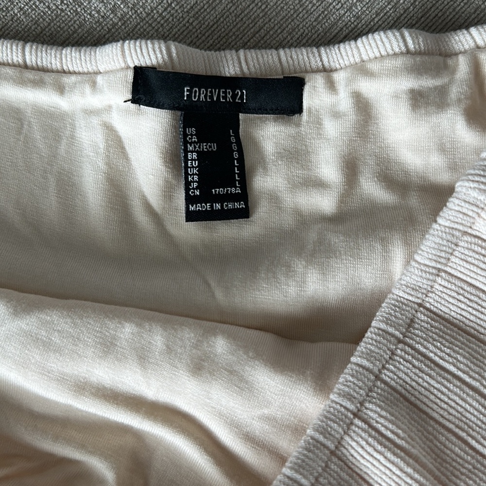 forever 21 beige skirt thick material - Picture 2 of 2